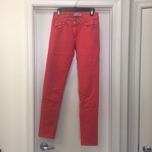 Red skinny jeans